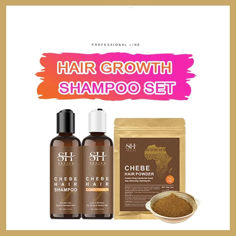 100% Chebe Set Fast Hair Growth Set Chebe Oil Traction Alopecia Anti Break Loss Chebe Powder Africa Chad Hair Loss Treatmen - KIMLUD