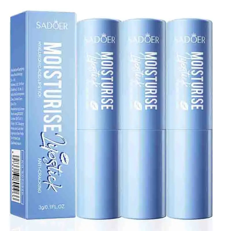 1/2/3pcs SADOER Hyaluronic Acid Lipstick Lips Skincare Nourishing Brightening Moisturizing Lip Balm Lips Skin Care Products