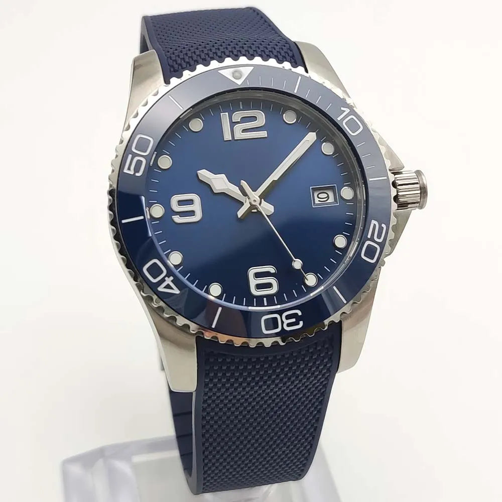 41mm Men's New Blue Automatic Mechanical Watch, High Quality Ceramic Bezel, Stainless Steel Waterproof Case, Men's Watch 2025