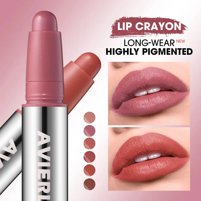Smooth Matte Lipstick - Long-Lasting, Moisturizing, and Easy to Apply Lip Glaze with Rotating Pen Design - Perfect for Everyday