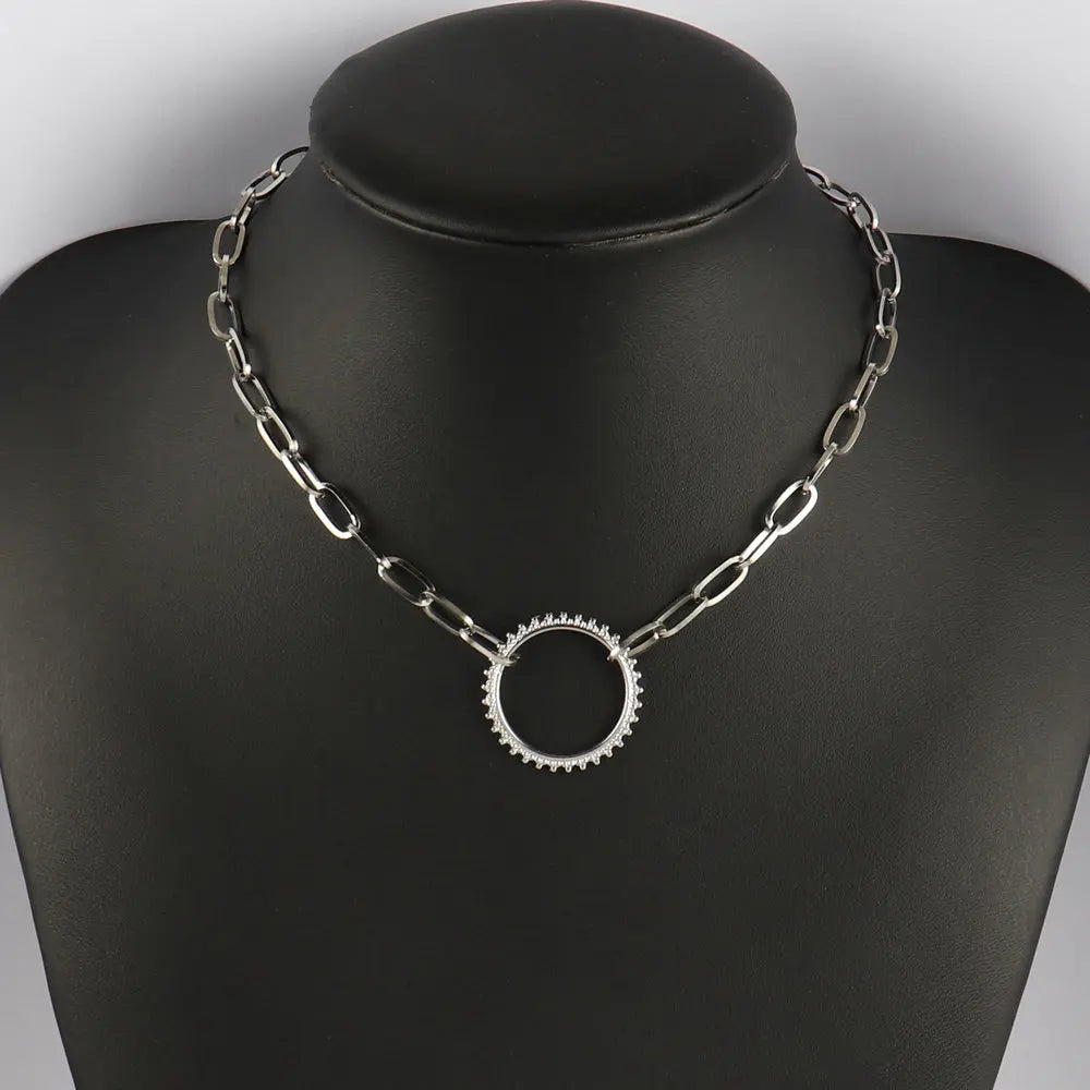 316L Stainless Steel Necklace For Women Choker Necklace Heart Clavicle Chain Necklaces Charm Heart Pendant Necklace Jewelry Gift