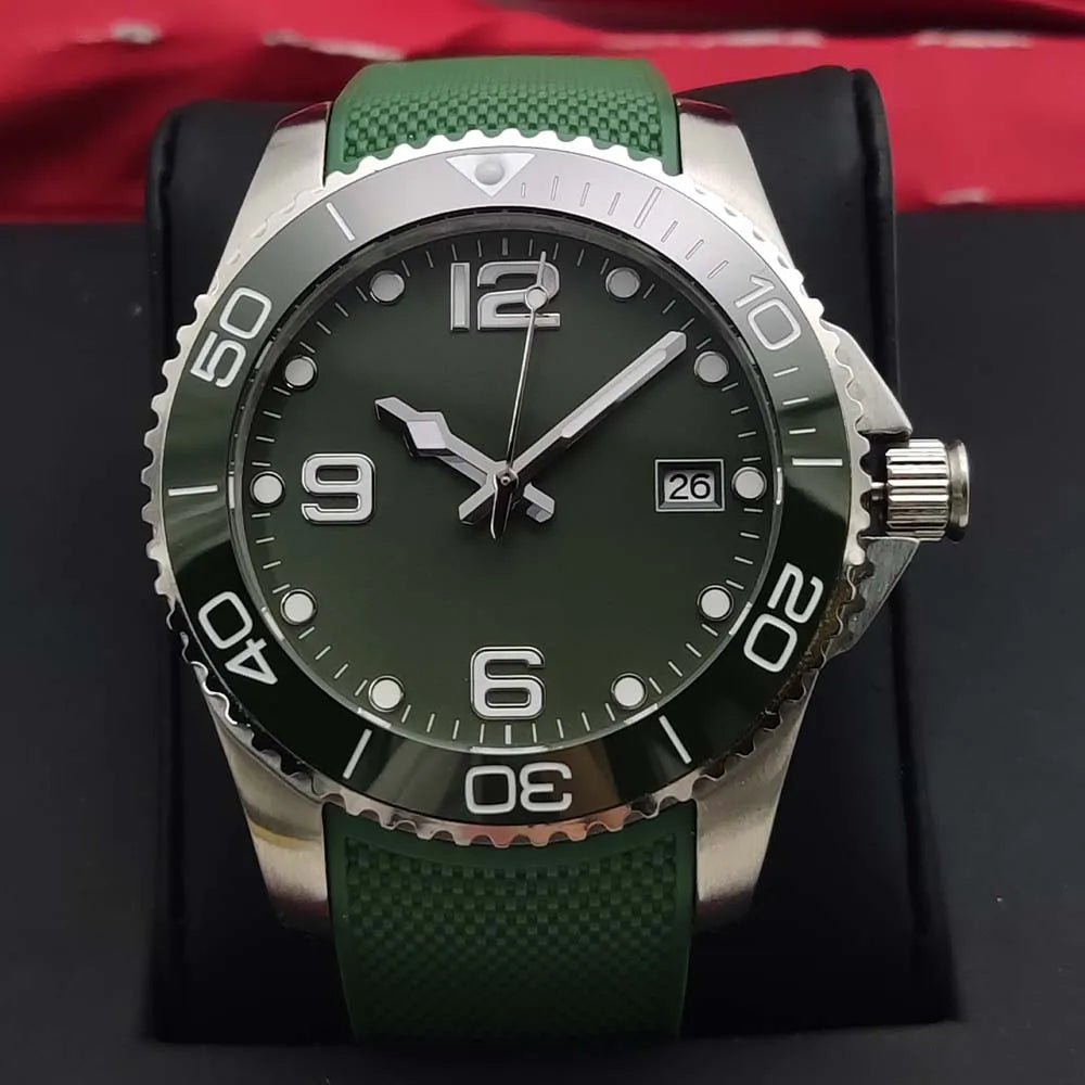 41mm Men's New Blue Automatic Mechanical Watch, High Quality Ceramic Bezel, Stainless Steel Waterproof Case, Men's Watch 2025