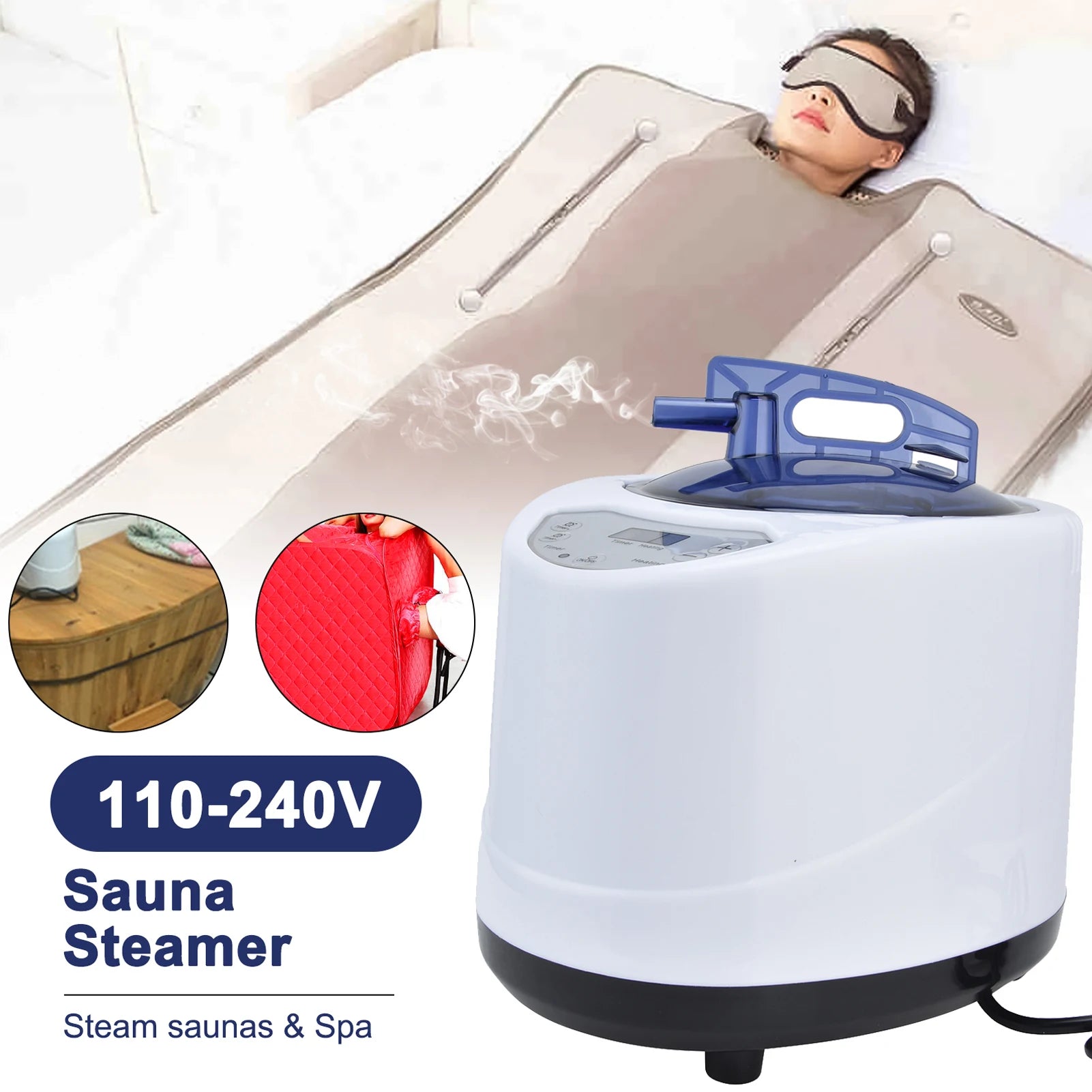 1000W Household Sauna Room Steamer Sauna Steamer Pot Machine Portable Sauna Steam Generator Fumigation Machine H