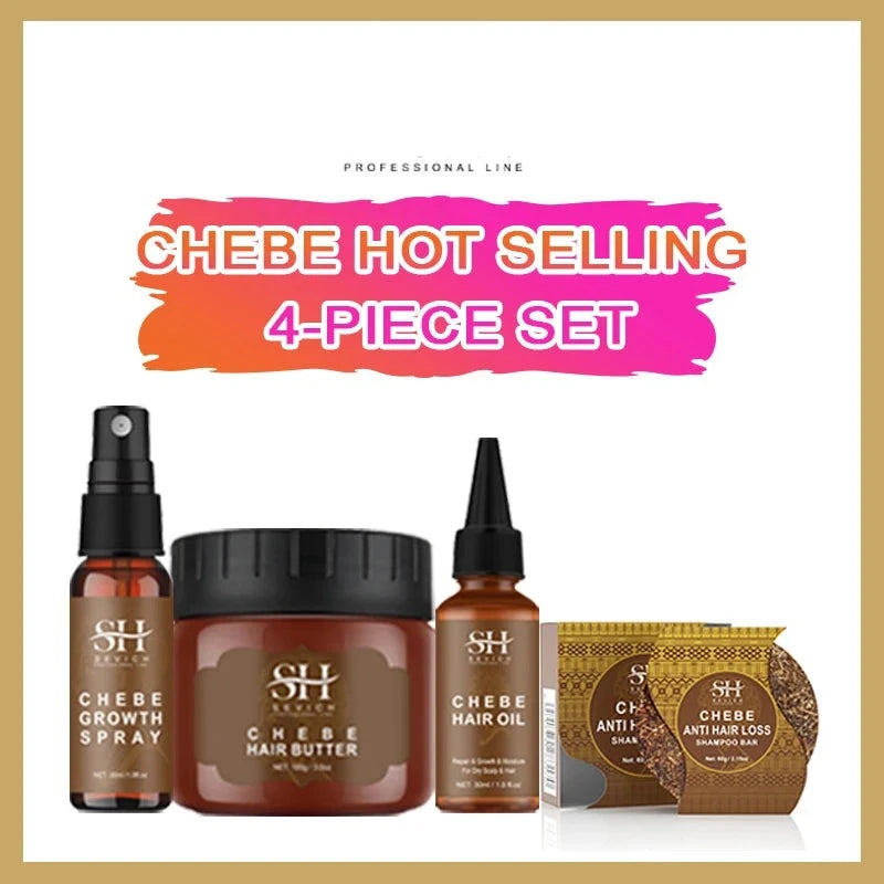 100% Chebe Set Fast Hair Growth Set Chebe Oil Traction Alopecia Anti Break Loss Chebe Powder Africa Chad Hair Loss Treatmen - KIMLUD