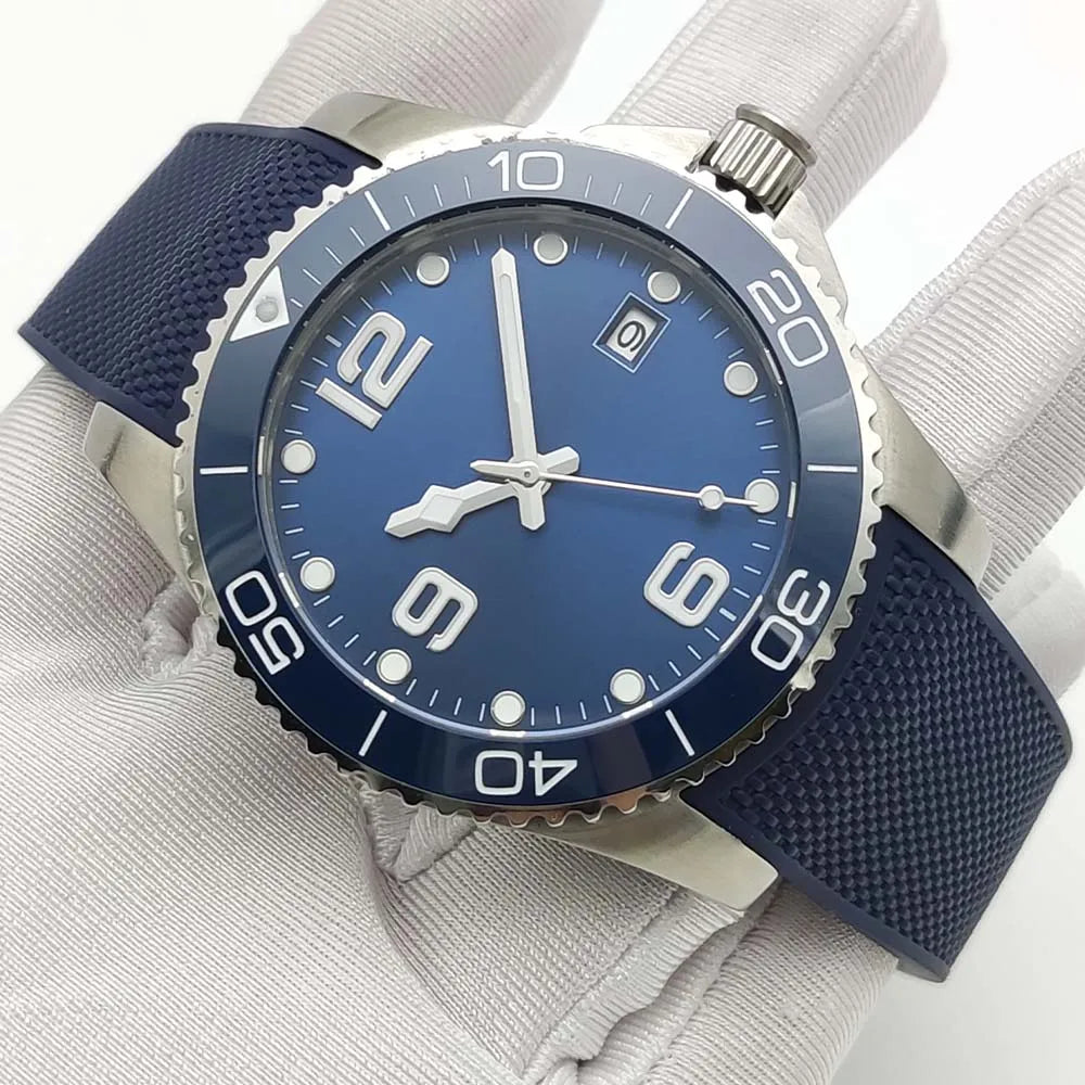 41mm Men's New Blue Automatic Mechanical Watch, High Quality Ceramic Bezel, Stainless Steel Waterproof Case, Men's Watch 2025
