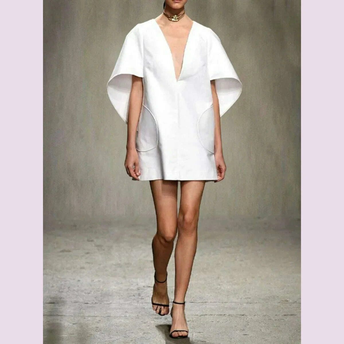 yeezzi-fashion-black-white-color-short-dress-for-women-2024-new-spring-deep-v-neck-half-sleeves-loose-prom-party-mini-dresses-kimlud-kimlud-33922941