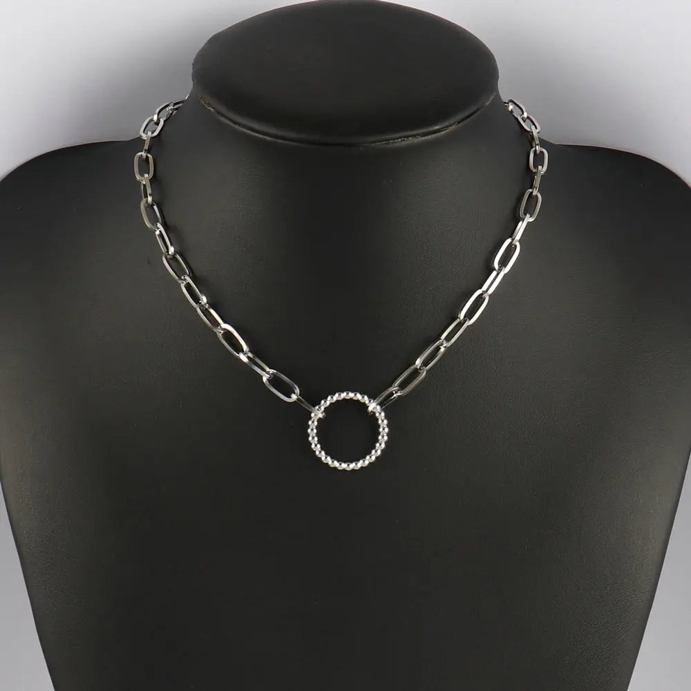 316L Stainless Steel Necklace For Women Choker Necklace Heart Clavicle Chain Necklaces Charm Heart Pendant Necklace Jewelry Gift