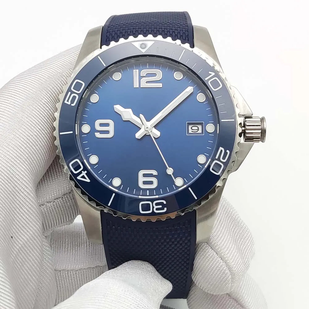 41mm Men's New Blue Automatic Mechanical Watch, High Quality Ceramic Bezel, Stainless Steel Waterproof Case, Men's Watch 2025