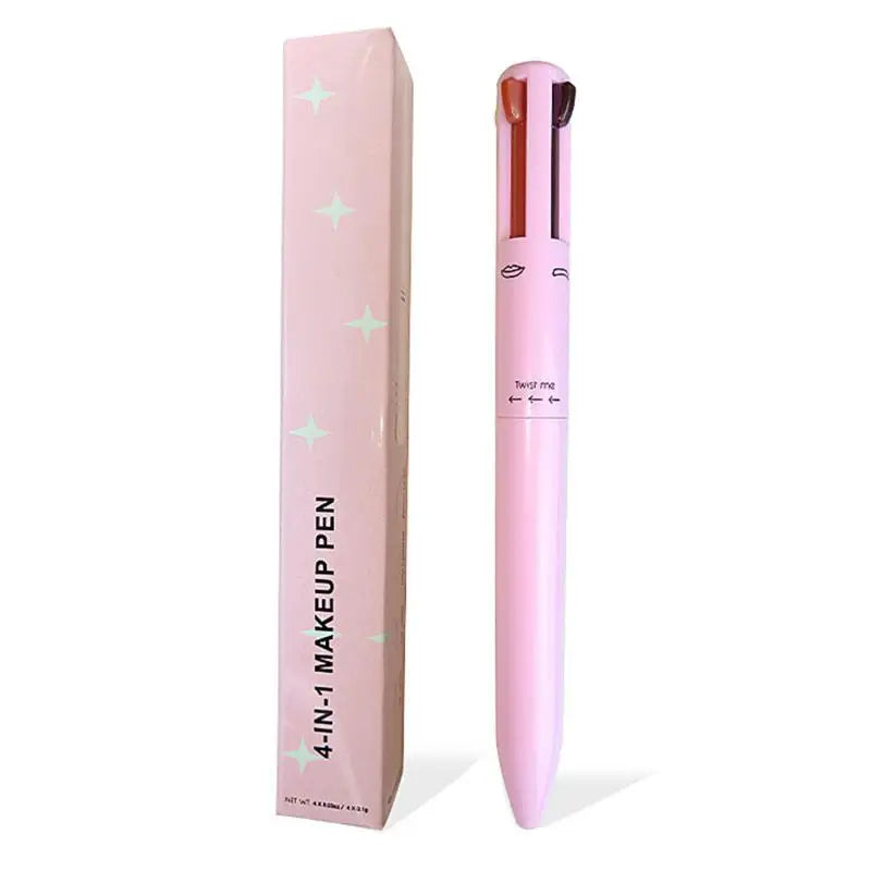 Multifunctional Four-in-One Cosmetic Pen Long-lasting Eyebrow Pen Rotating Lip Liner Waterproof Sweat Proof Makeup Pen Cosmetics