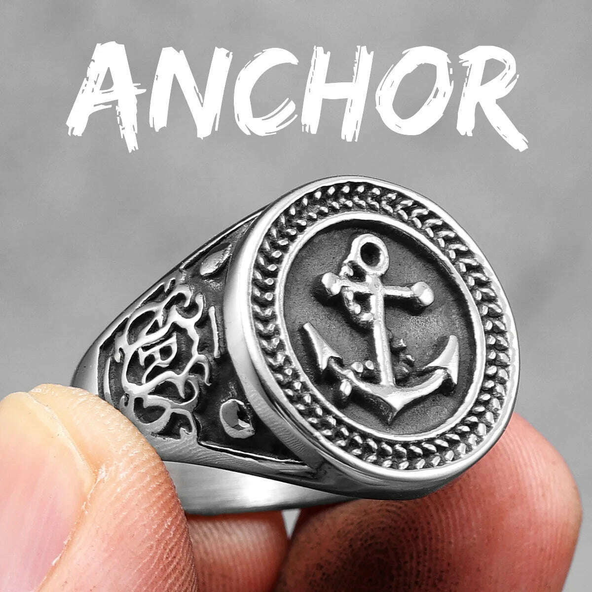 Anchor Lighthouse Ocean Sailor Ship Men Rings Stainless Steel Women Jewelry Vintage Punk Rock Fashion Accessories Gift Wholesale - KIMLUD