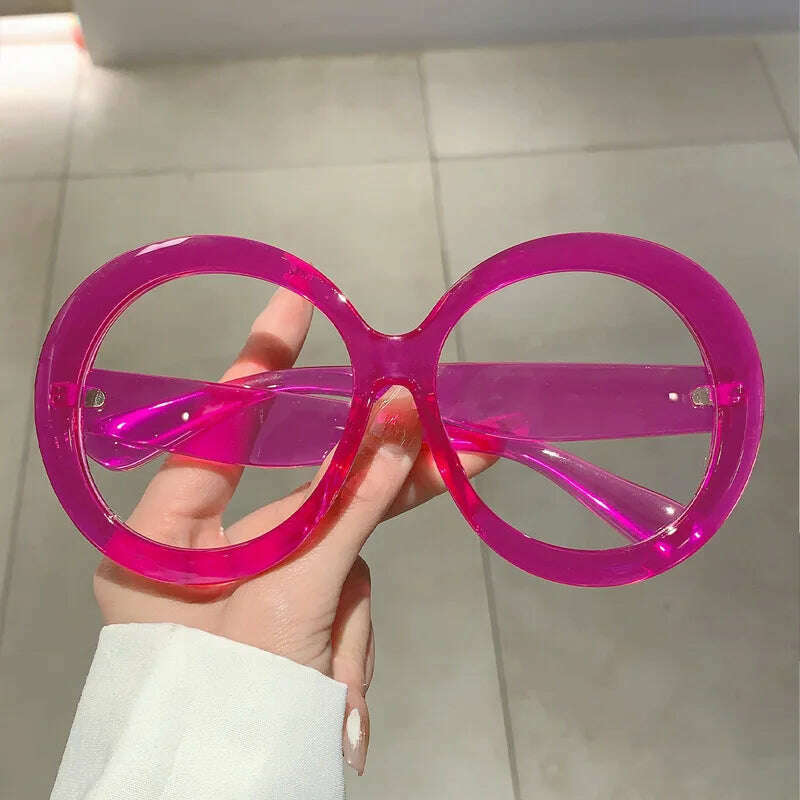 Anti Blue Light Glasses Women For Men Vintage Brand Designer Myopia Prescription Optical Round Computer Big Eye Glasses Frame - KIMLUD