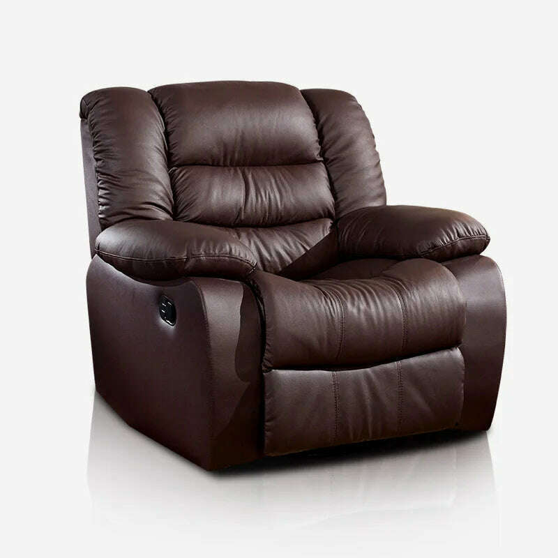 Antique European Creative cow real genuine leather chair single living room sofa chairs swivel chair functional chair recliner - KIMLUD