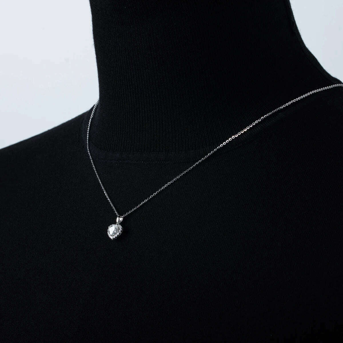 AnuJewel 1ct D Color Heart Moissanite Pendant 925 Sterling Silver 40+2+3cm Necklace Wedding Jewelry Wholesale - KIMLUD