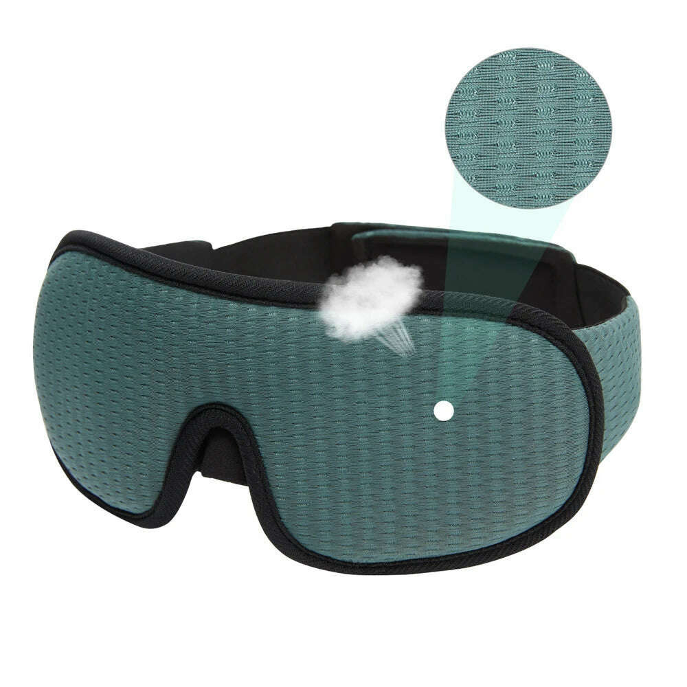 Blocking Light Sleeping Eye Mask Soft Padded Travel Shade Cover Rest Relax Sleeping Blindfold Eye Cover Sleep Mask Eyepatch - KIMLUD