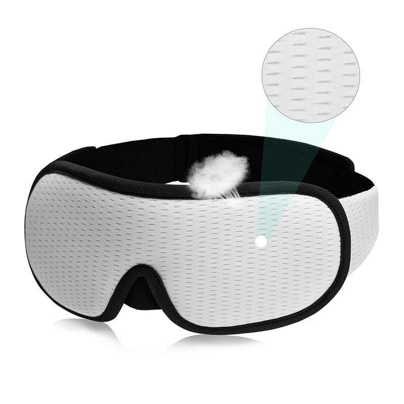 Blocking Light Sleeping Eye Mask Soft Padded Travel Shade Cover Rest Relax Sleeping Blindfold Eye Cover Sleep Mask Eyepatch - KIMLUD
