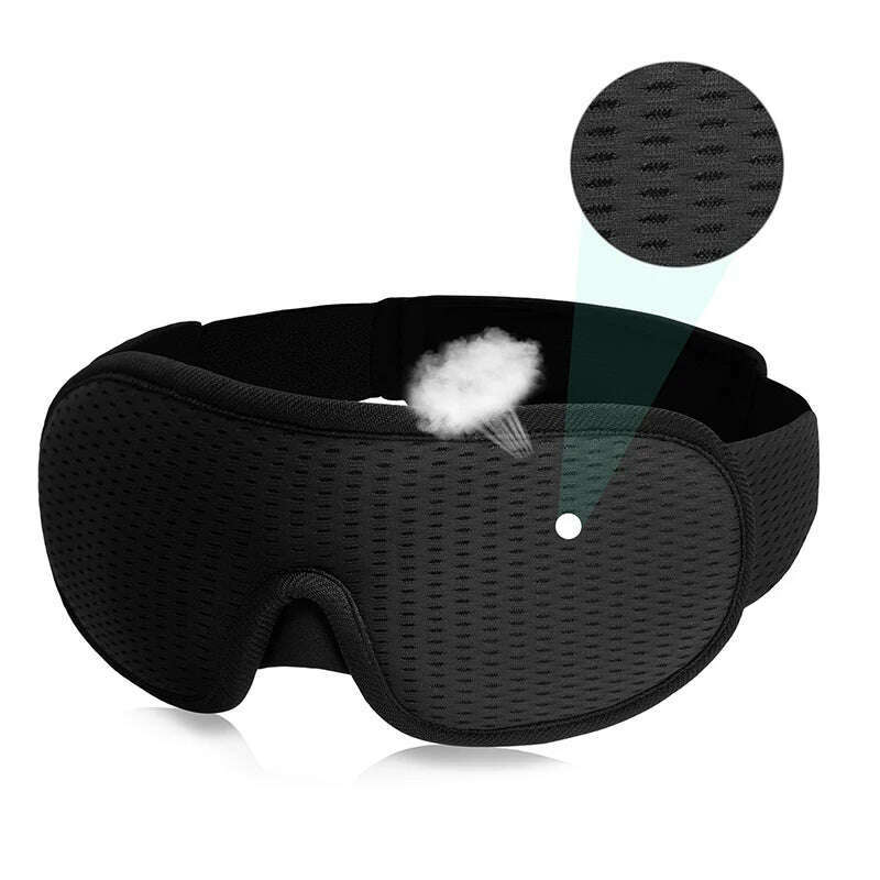 Blocking Light Sleeping Eye Mask Soft Padded Travel Shade Cover Rest Relax Sleeping Blindfold Eye Cover Sleep Mask Eyepatch - KIMLUD
