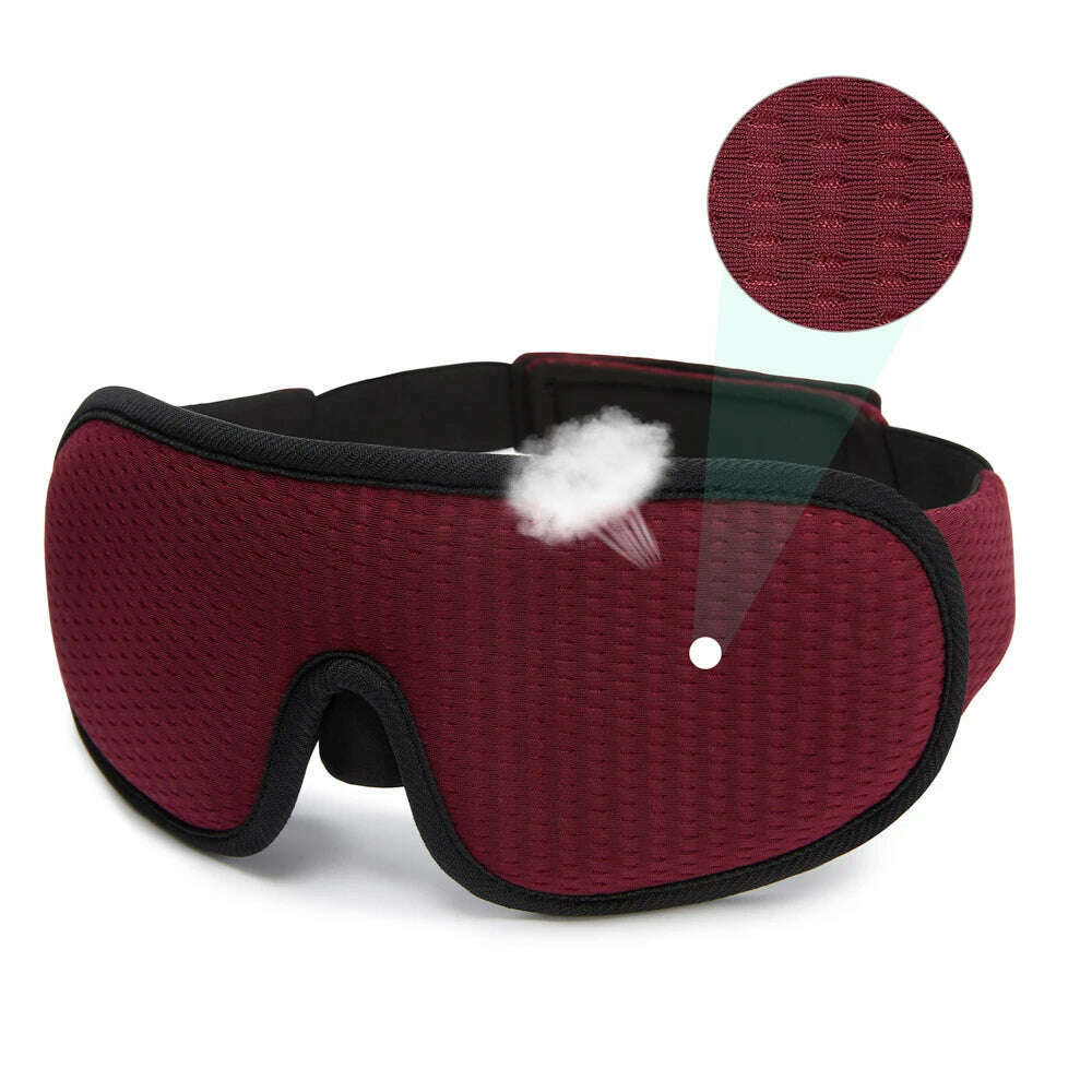 Blocking Light Sleeping Eye Mask Soft Padded Travel Shade Cover Rest Relax Sleeping Blindfold Eye Cover Sleep Mask Eyepatch - KIMLUD