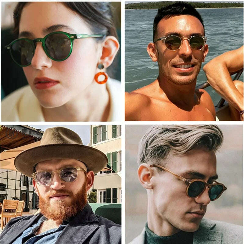 Brand Designer Women Men Polarized Sunglasses Vintage Round Lens Cool Driving Sun Glasses UV400 Oculos Cat Eyes Girl's Shades - KIMLUD
