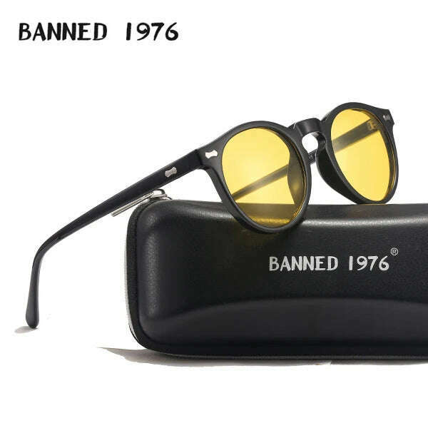 Brand Designer Women Men Polarized Sunglasses Vintage Round Lens Cool Driving Sun Glasses UV400 Oculos Cat Eyes Girl's Shades - KIMLUD