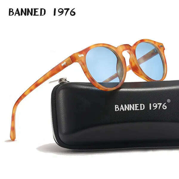 Brand Designer Women Men Polarized Sunglasses Vintage Round Lens Cool Driving Sun Glasses UV400 Oculos Cat Eyes Girl's Shades - KIMLUD