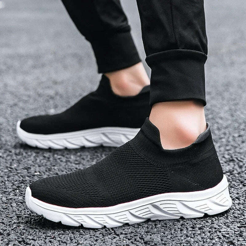 KIMLUD, Breathable Men Casual Shoes Lightweight Male Vulcanized Shoes Outdoor Platform Men's Loafers Soft Mesh Flats Non-slip Sneakers, KIMLUD Womens Clothes