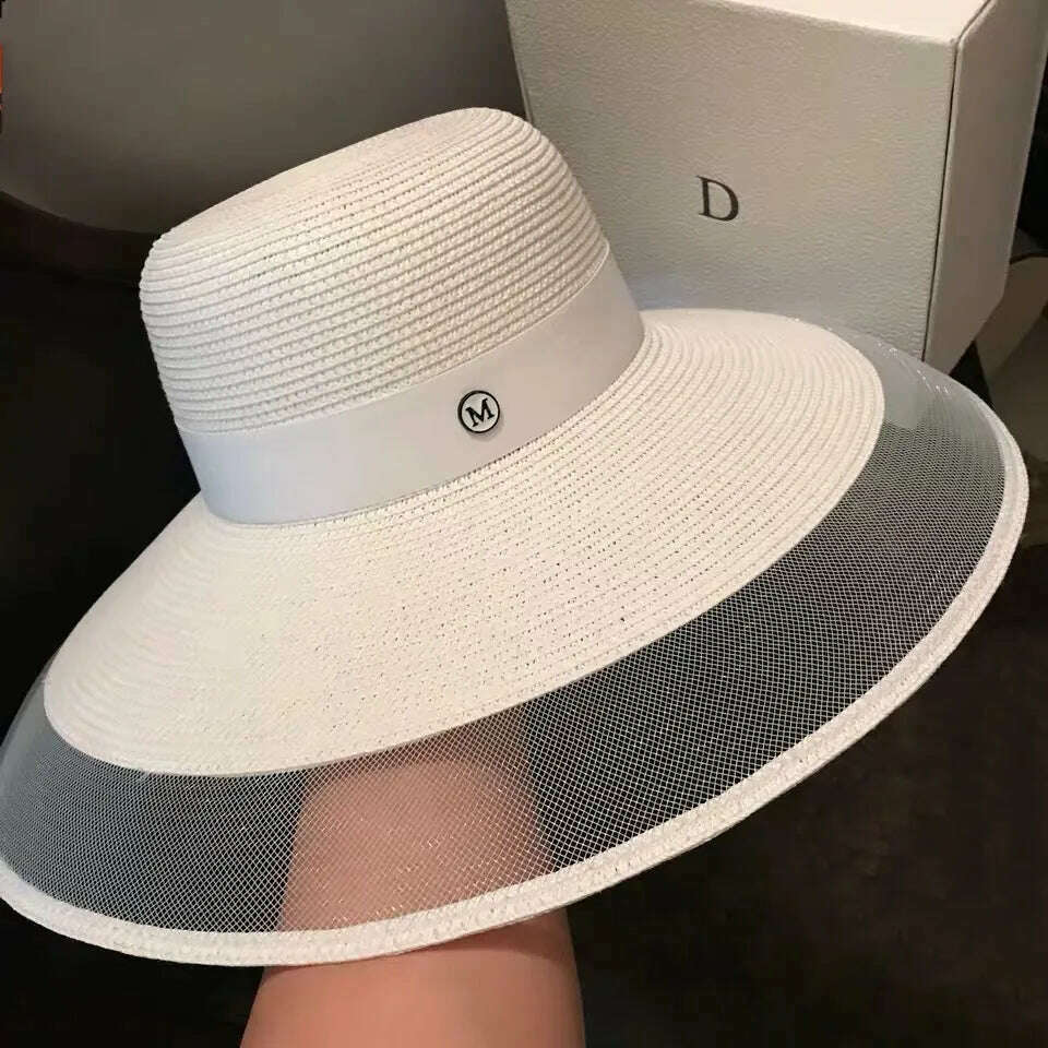 Bucket Hat Summer Hats for Women Fishing Hat Woolen Rhinestone Solid Color Basin Hat Leisure Outdoor Beach Sun Hat - KIMLUD
