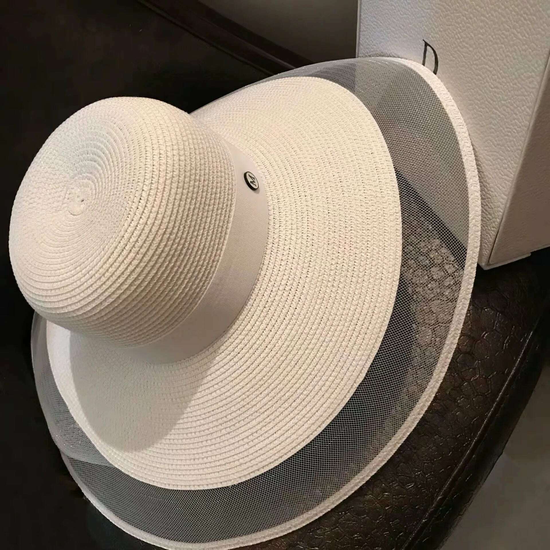 Bucket Hat Summer Hats for Women Fishing Hat Woolen Rhinestone Solid Color Basin Hat Leisure Outdoor Beach Sun Hat - KIMLUD