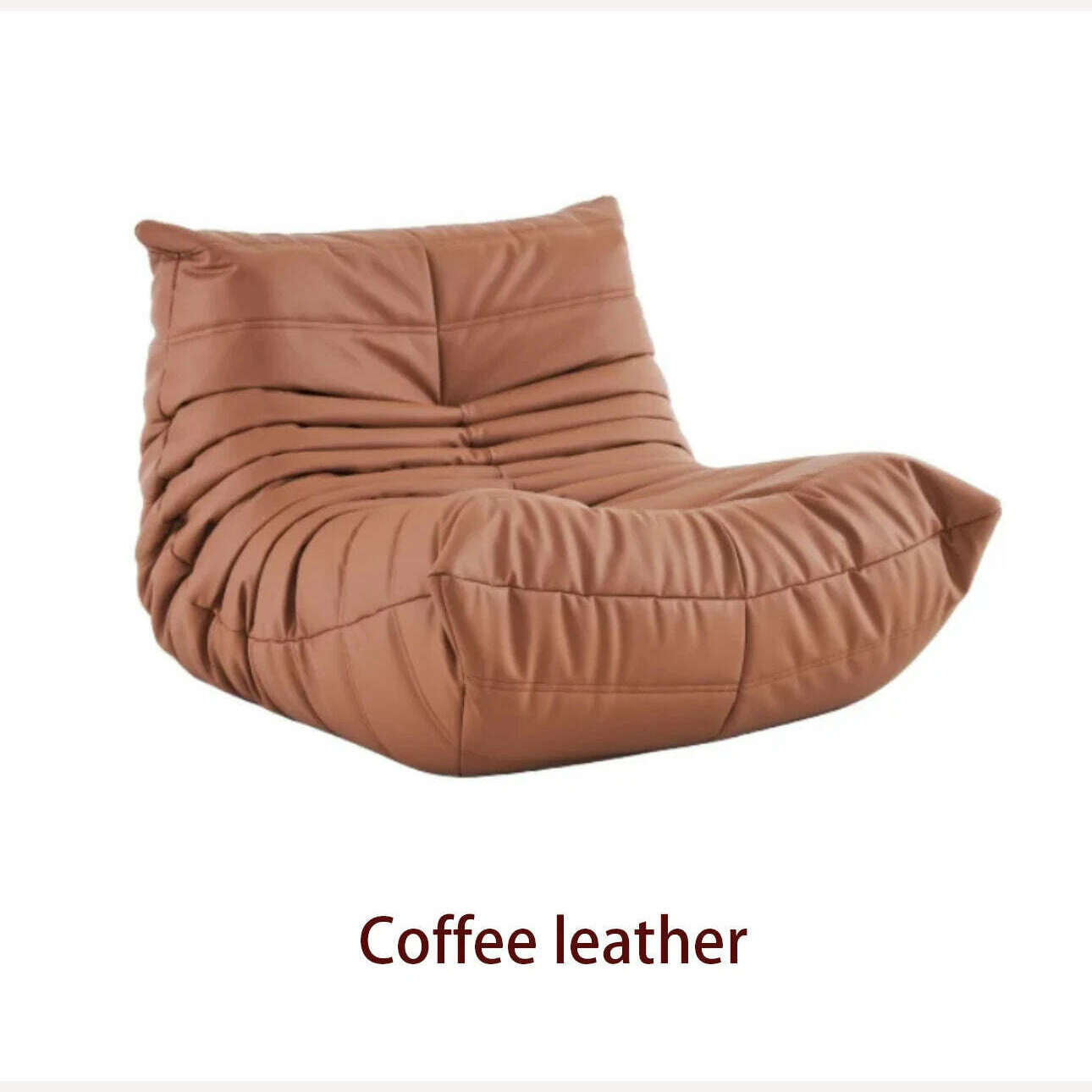 Caterpillar Sofa Living Room Single Bedroom Cloth Art Black Leather Lazy Man Sofa Bedroom Living Room Chair Sofa - KIMLUD