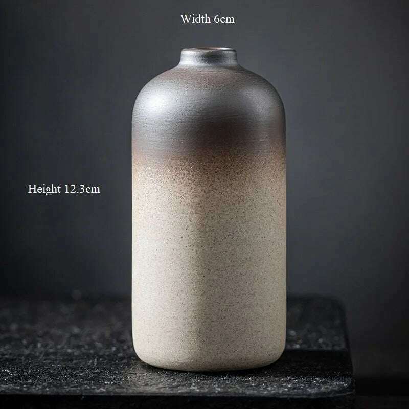 CHANSHOVA China Pottery Mini Small Flower Vases Traditional Chinese Retro Style Ceramic Vase Lliving Room Home Decoration T032 - KIMLUD