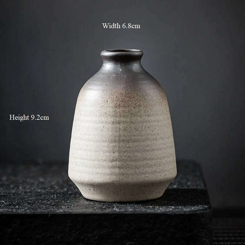 CHANSHOVA China Pottery Mini Small Flower Vases Traditional Chinese Retro Style Ceramic Vase Lliving Room Home Decoration T032 - KIMLUD
