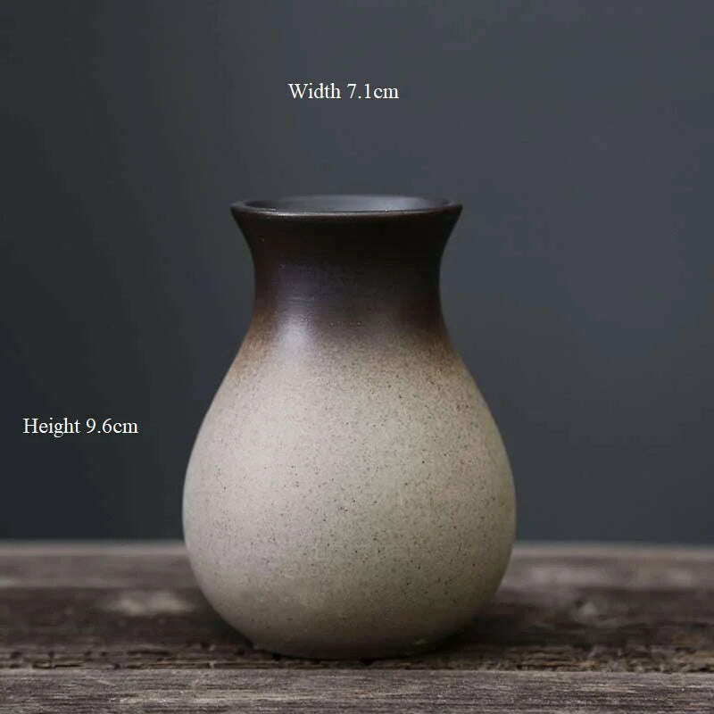 CHANSHOVA China Pottery Mini Small Flower Vases Traditional Chinese Retro Style Ceramic Vase Lliving Room Home Decoration T032 - KIMLUD