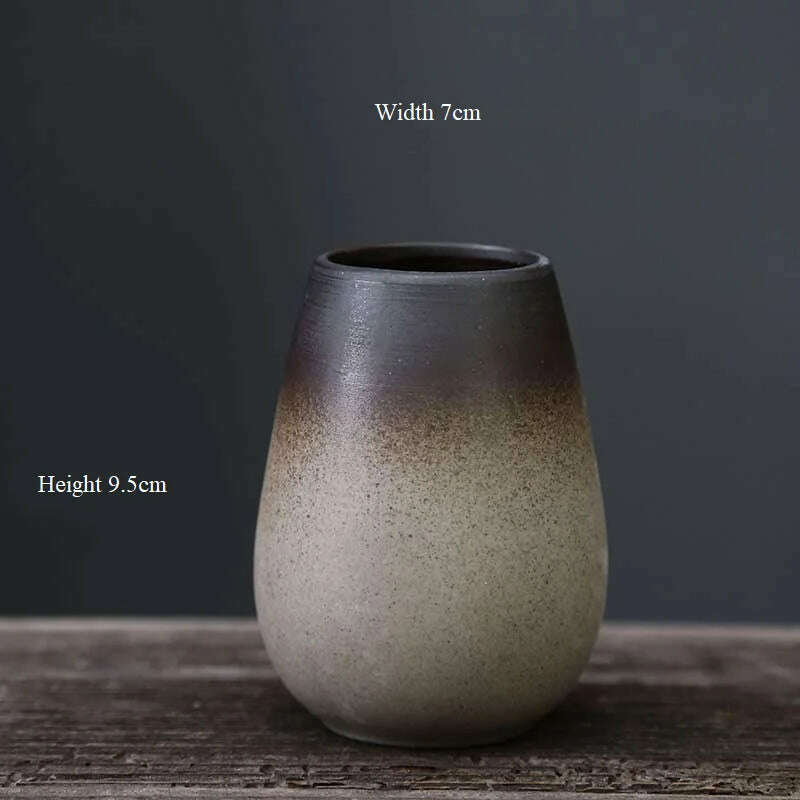 CHANSHOVA China Pottery Mini Small Flower Vases Traditional Chinese Retro Style Ceramic Vase Lliving Room Home Decoration T032 - KIMLUD