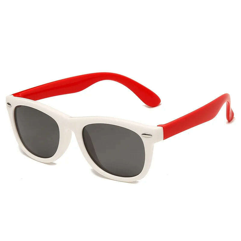 Classic Kids Silicone Sunglasses UV400 Eyewear for Boys Girls TR90 Goggles Children Sunglasses UV Protection Kids Eyewear - KIMLUD