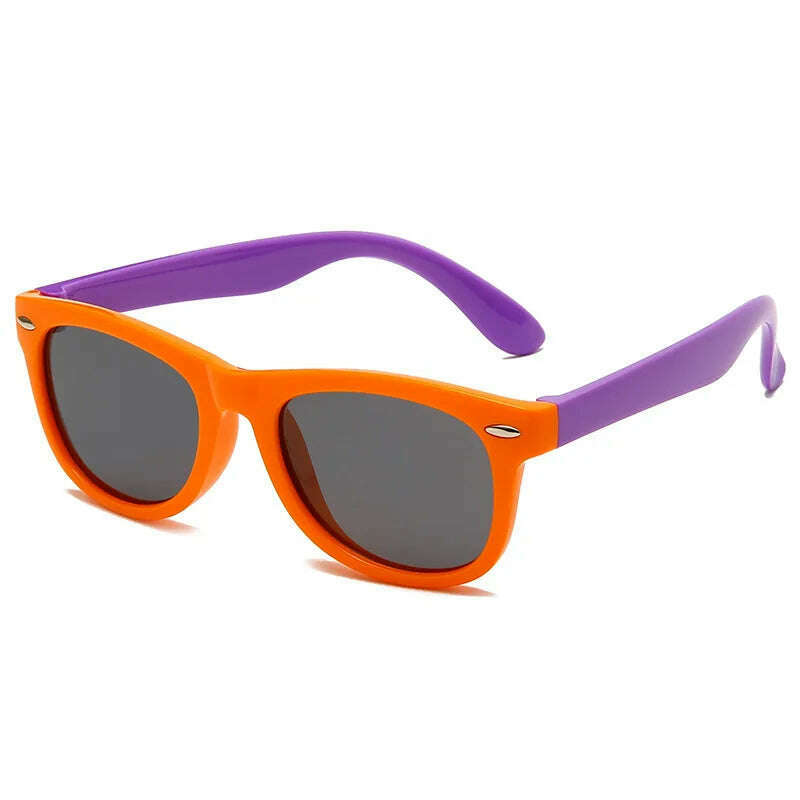 Classic Kids Silicone Sunglasses UV400 Eyewear for Boys Girls TR90 Goggles Children Sunglasses UV Protection Kids Eyewear - KIMLUD