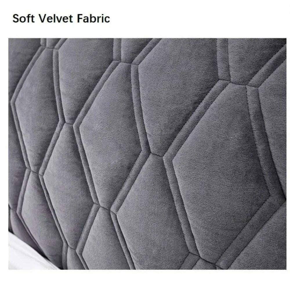 Coral Fleece Bed Head Cover All-inclusive Thicken Soft Velvet Headboard Cover Solid Color Pink Bed Back Protector Cover - KIMLUD