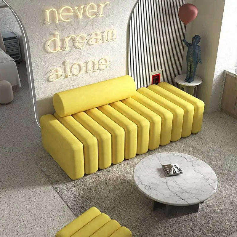 Creative Sofa Stool Light Luxury Shoe Stool Clothing Store Rest Long Bench Living Room Rectangular Sofa Stool Bed End Stool - KIMLUD