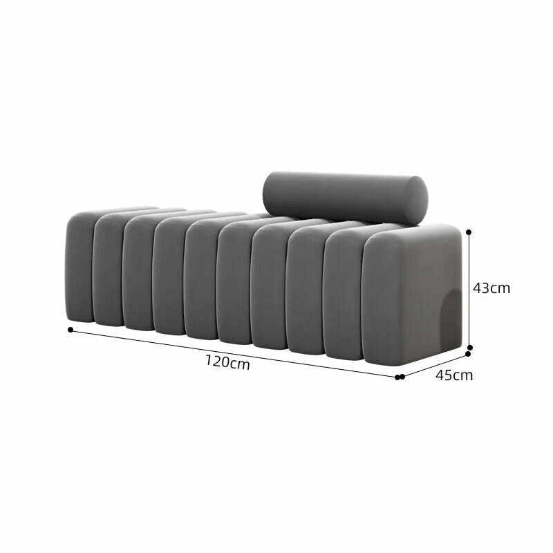 Creative Sofa Stool Light Luxury Shoe Stool Clothing Store Rest Long Bench Living Room Rectangular Sofa Stool Bed End Stool - KIMLUD