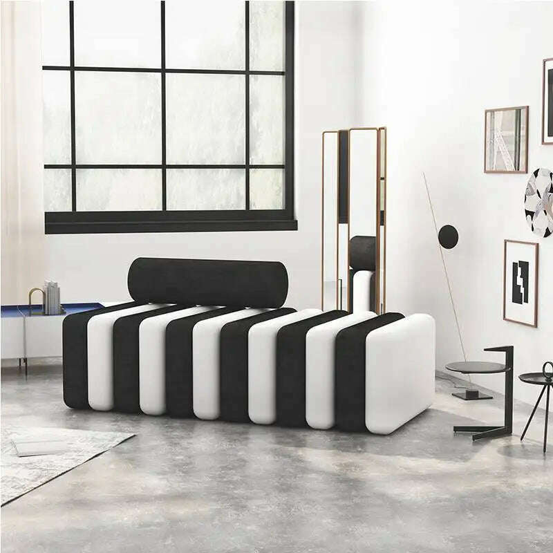 Creative Sofa Stool Light Luxury Shoe Stool Clothing Store Rest Long Bench Living Room Rectangular Sofa Stool Bed End Stool - KIMLUD