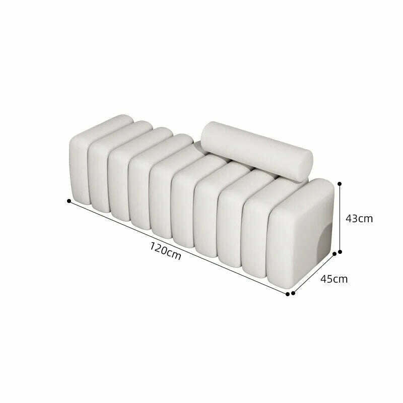 Creative Sofa Stool Light Luxury Shoe Stool Clothing Store Rest Long Bench Living Room Rectangular Sofa Stool Bed End Stool - KIMLUD
