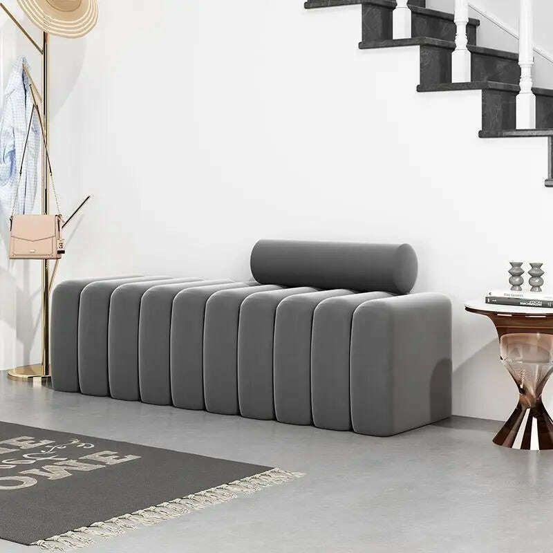 Creative Sofa Stool Light Luxury Shoe Stool Clothing Store Rest Long Bench Living Room Rectangular Sofa Stool Bed End Stool - KIMLUD