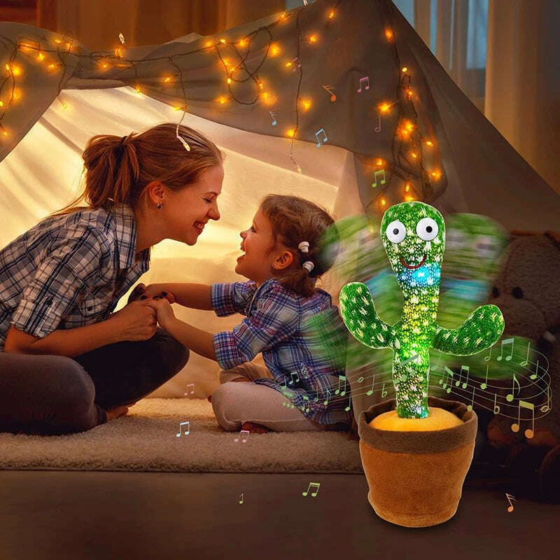KIMLUD, Dancing Cactus 120 Song Speaker Talking Usb Battery Voice Repeat Plush Cactu Dancer Toy Talk Plushie Stuffed Toys For Kids Gift, KIMLUD Womens Clothes