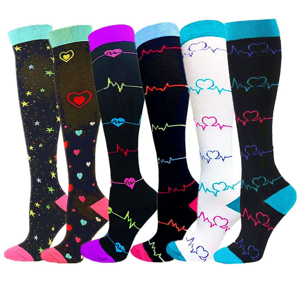 Dropship Compression Stockings Batch Socks Varicose Veins Nurse Socks Football Running Men Women Outdoor Sports Socks Unisex - KIMLUD