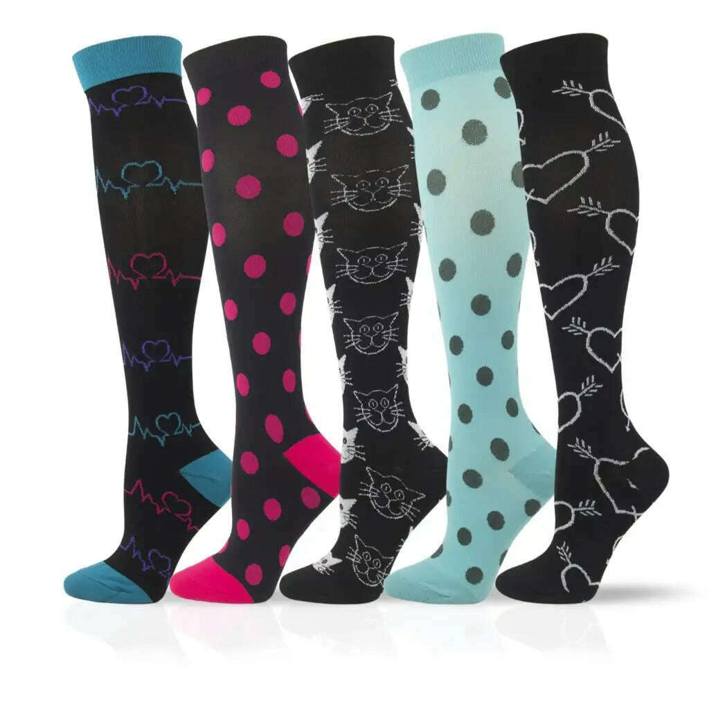 Dropship Compression Stockings Batch Socks Varicose Veins Nurse Socks Football Running Men Women Outdoor Sports Socks Unisex - KIMLUD