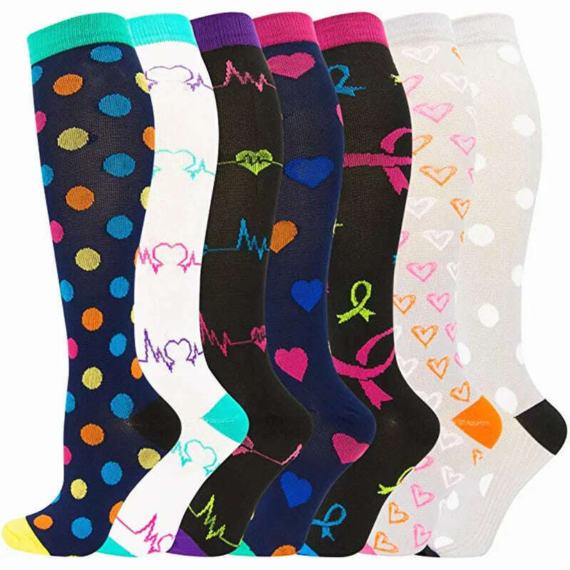 Dropship Compression Stockings Batch Socks Varicose Veins Nurse Socks Football Running Men Women Outdoor Sports Socks Unisex - KIMLUD
