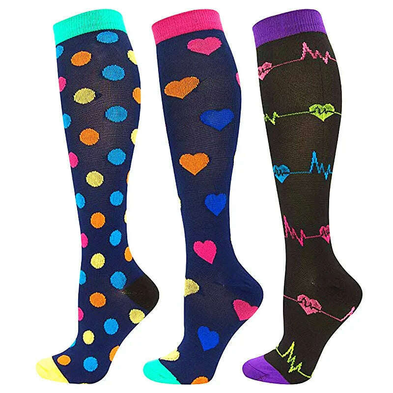 Dropship Compression Stockings Batch Socks Varicose Veins Nurse Socks Football Running Men Women Outdoor Sports Socks Unisex - KIMLUD