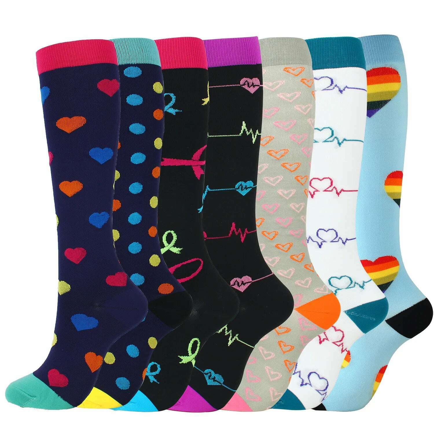 Dropship Compression Stockings Batch Socks Varicose Veins Nurse Socks Football Running Men Women Outdoor Sports Socks Unisex - KIMLUD