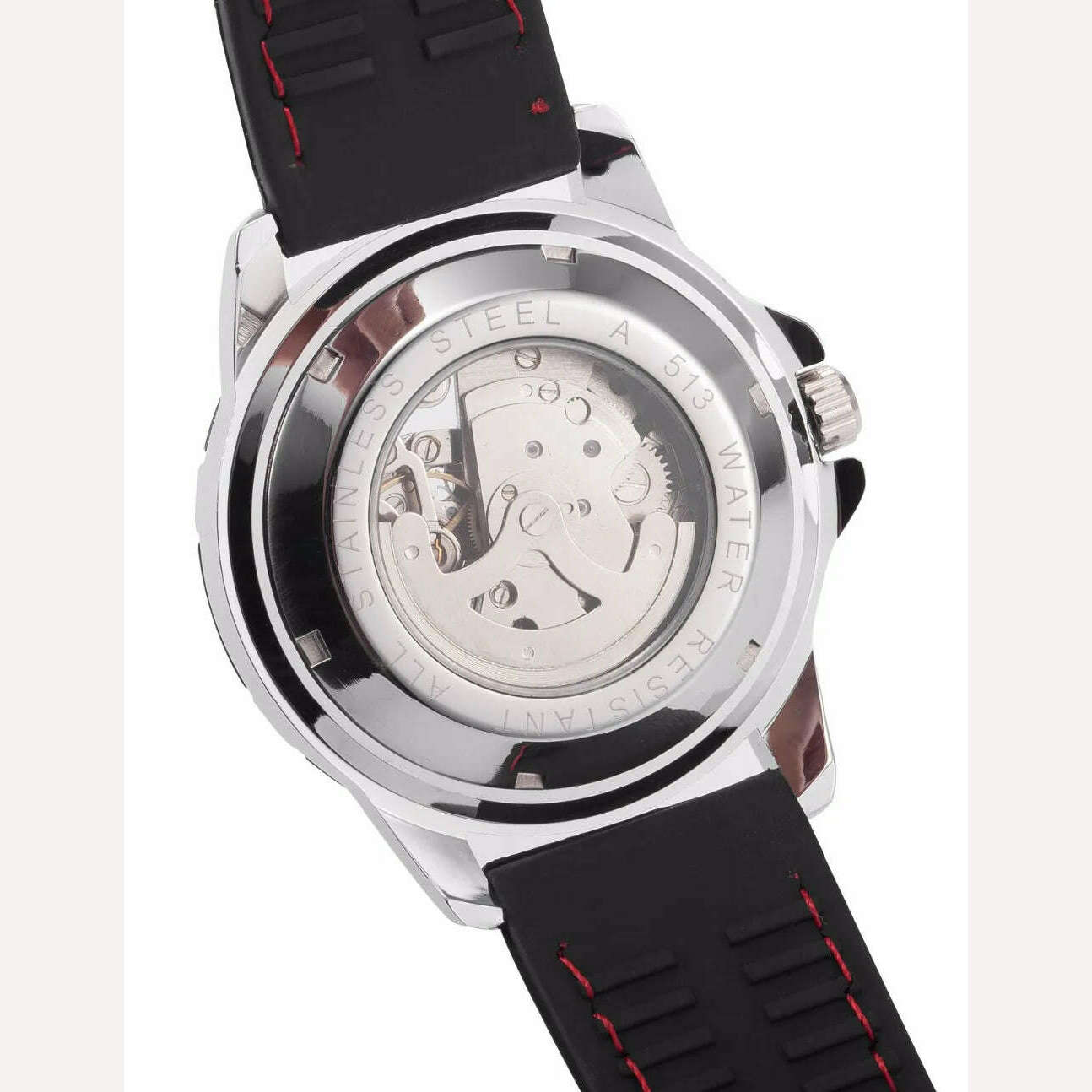 Famous Brand New Fashion Mechanical watches Skeleton Watches Rubber Strap Men Automatic Mechanical Wrist Watch Relogio Masculino - KIMLUD