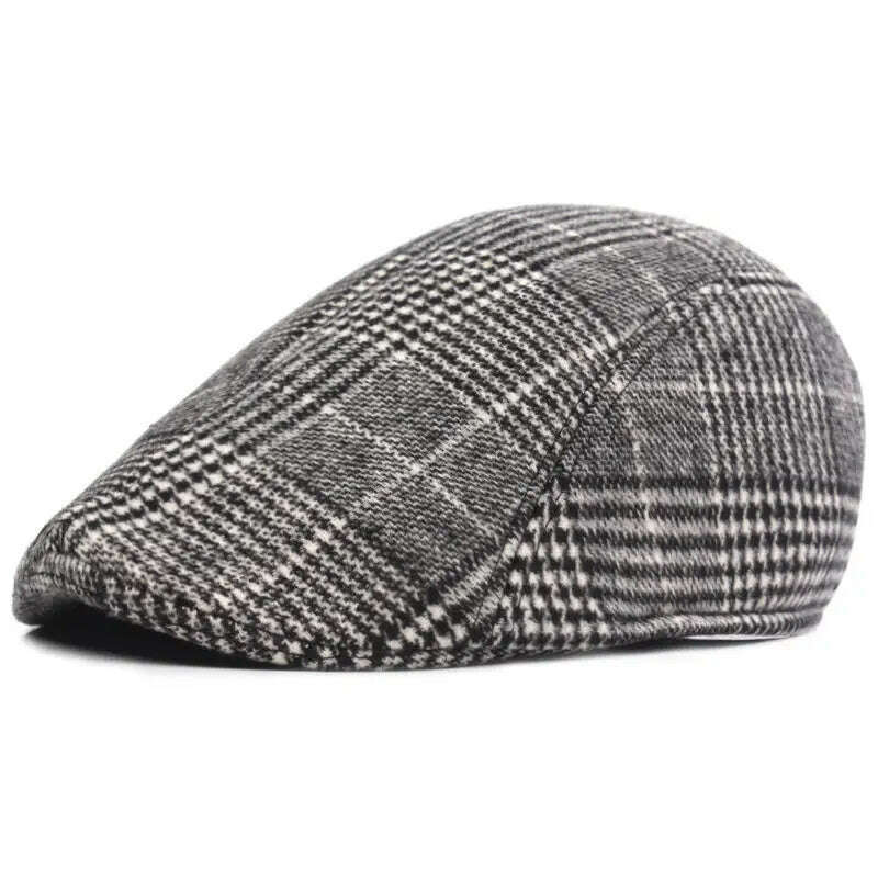 Fashion New Men's Casual Newsboy Hat Spring and Autumn Retro Beret Hat Wild Casual Hats Unisex Wild Octagonal Cap Winter Hat - KIMLUD