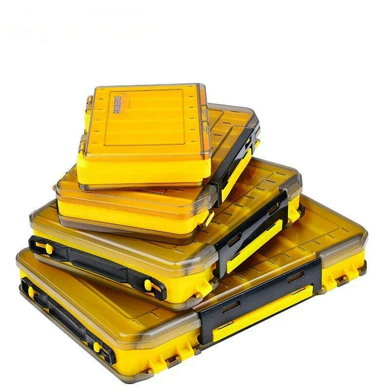 KIMLUD, Fishing Tackle Box Accessories Storage Box Double Sided Bait Lure Hook  Waterproof Fishing Bait Gear Organizer Boxes, KIMLUD Womens Clothes