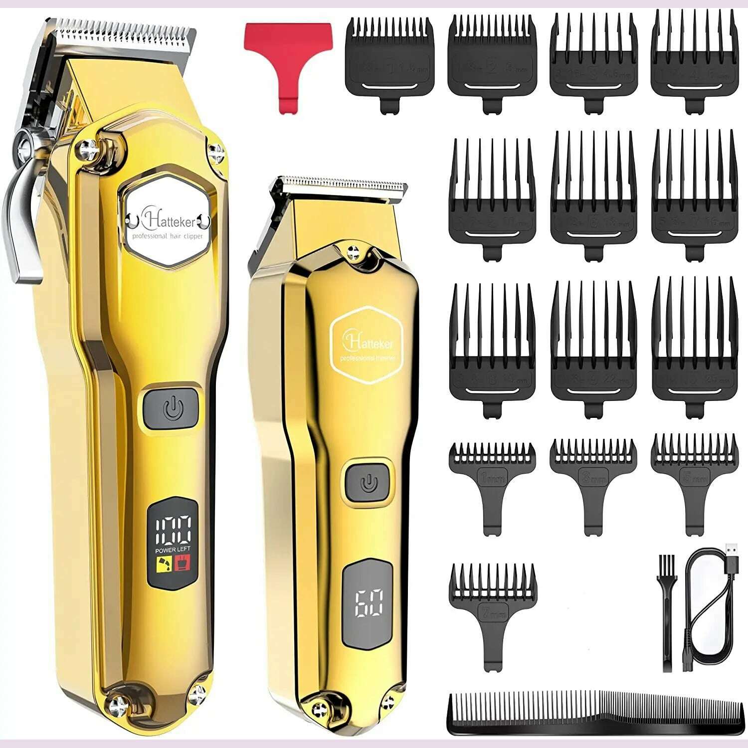 KIMLUD, Full Metal Professional Hair Clipper Combo Kit Barber Cordless Hair Trimmer For Men Powerful Electric Hair Cut Machine Tool, KIMLUD Womens Clothes